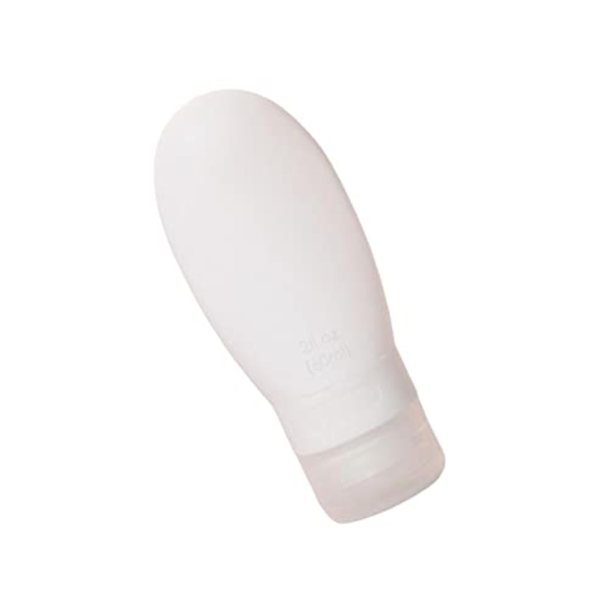 2x Silicone Travel Bottle Refillable for Body Wash & Conditioner, White